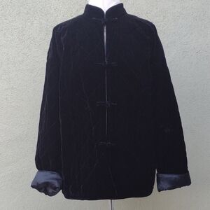 Black Quilted Velvet Jacket S/M